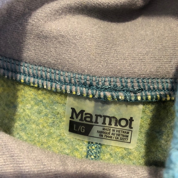 Marmot Vivian Sweater $110 Wool Blend Blue Large - Picture 8 of 8